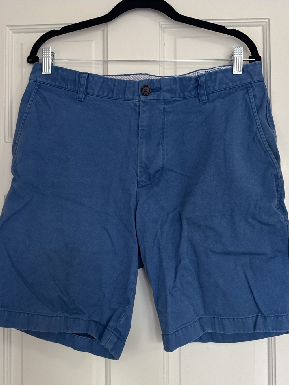 Southern Tide Slate Blue Flat-Front Chino Shorts